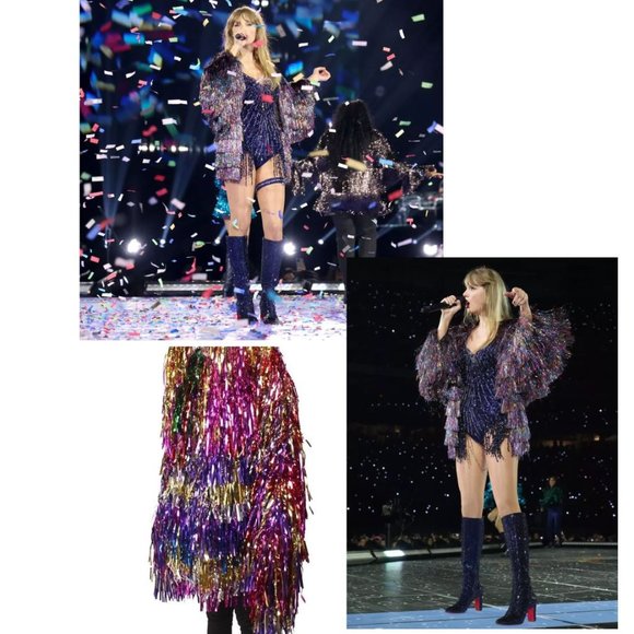 Jackets & Coats Taylor Swift Era Tour Midnights Era Rainbow Tinsel
